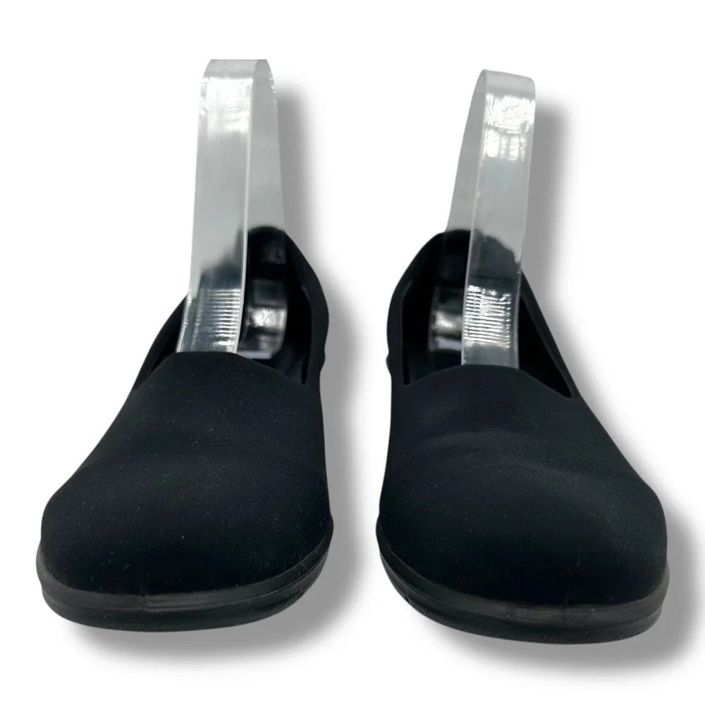 ECCO Women Black Slip On Wedge‎ Comfort Shoes Size 39